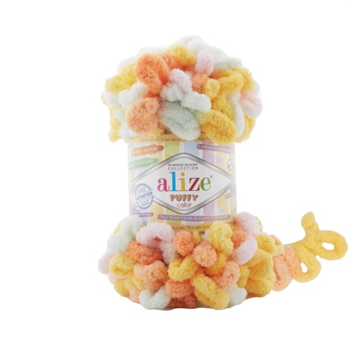 Puffy Color 6464 Дыня-желтый-розовый-салат