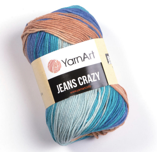 Jeans Crazy 8207 Джинс / бирюза / беж
