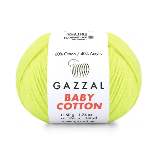 Baby cotton 3462 Желтый неон