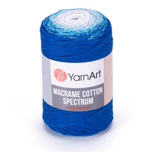 Macrame Cotton Spectrum 1312 Синий-белый