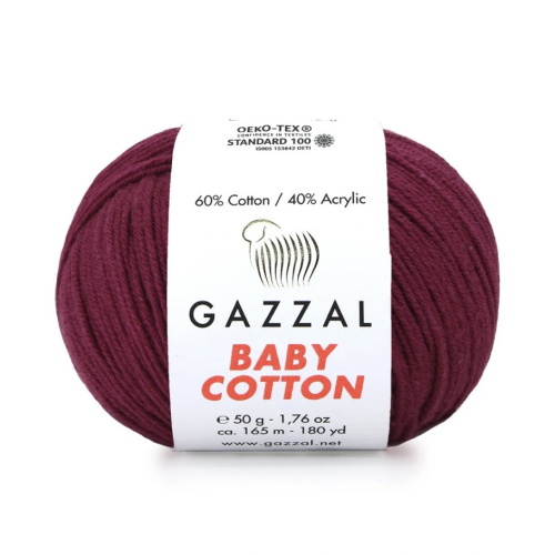 Baby cotton 3442 Бордовый