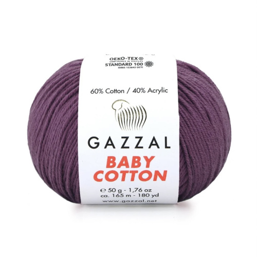 Baby cotton 3441 Тёмно фиолетовый