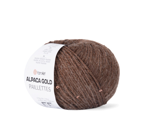 Alpaca Gold Paillettes 9315 коричневый