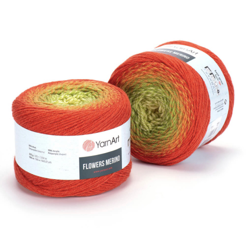 Flowers Merino 539 св.желтый/оливковый/терракот