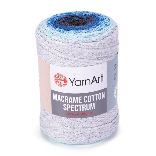 Macrame Cotton Spectrum 1304 Белый-синий