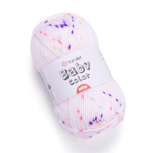 Baby Color 213 Белый-фиолет-коралл-желтый