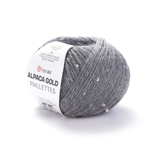 Alpaca Gold Paillettes 9304 серый