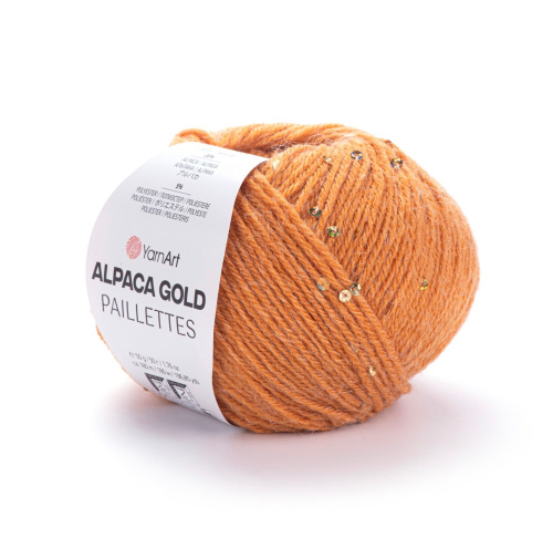 Alpaca Gold Paillettes 9311 оранжевый