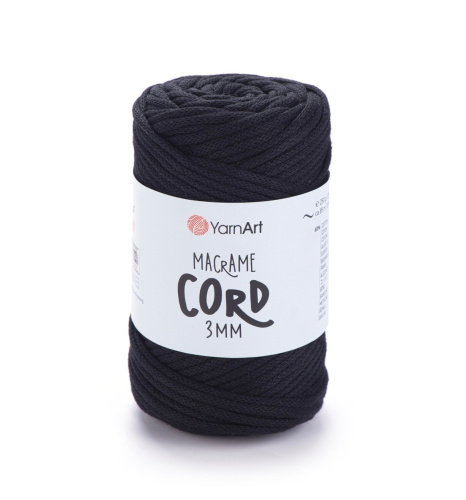 Macrame Cord 3mm 750 черный
