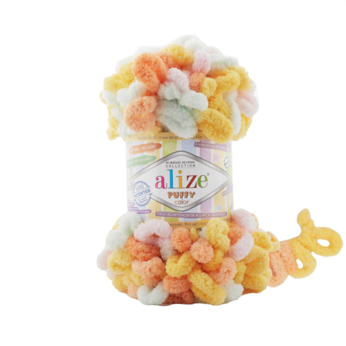 Puffy Color 6464 Дыня-желтый-розовый-салат