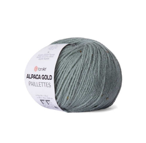 Alpaca Gold Paillettes 9317 серо-зеленый
