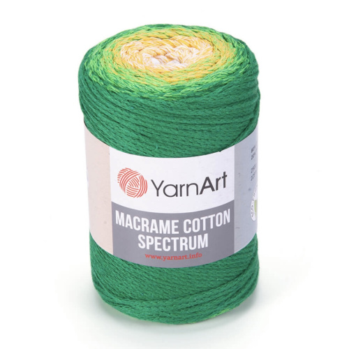 Macrame Cotton Spectrum 1313 Зеленый / салатовый / желтый