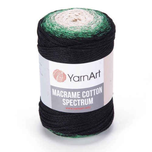 Macrame Cotton Spectrum 1315 Сине-зеленый / белый