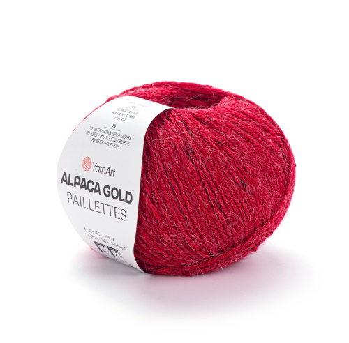 Alpaca Gold Paillettes 9307 красный