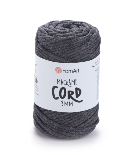 Macrame Cord 3mm 758 темно-серый