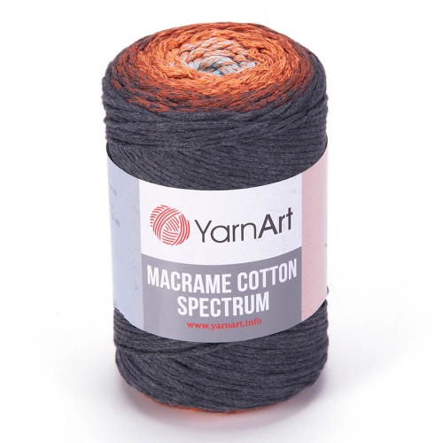 Macrame Cotton Spectrum 1307 Серый-коричневый-рыжий