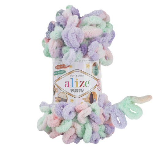 Puffy Color 5938 Сиренево-мятный меланж