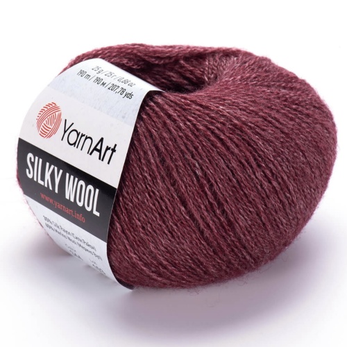 Silky wool 344 Бордовый