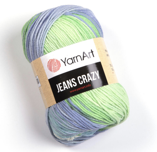 Jeans Crazy 8208 Салат / Серо-голубой