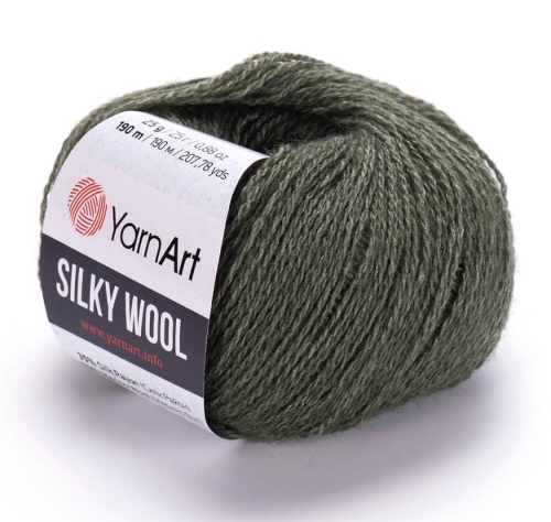 Silky wool 346 Серо-зеленый