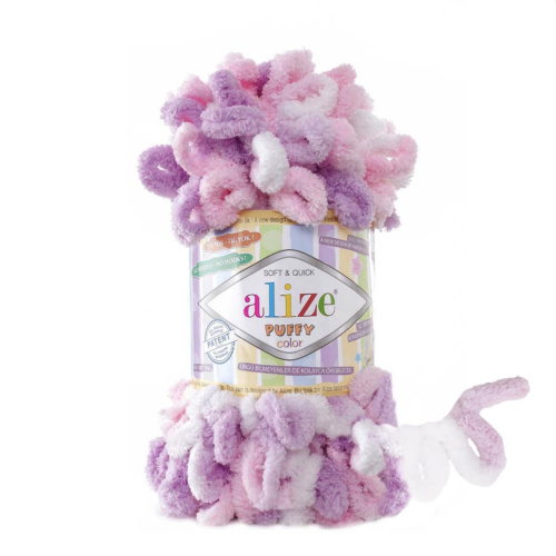 Puffy Color 6051 Бело-розово-сиреневый
