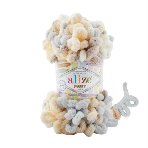 Puffy Color 6463 Светло - серый / бежевый / абрикос