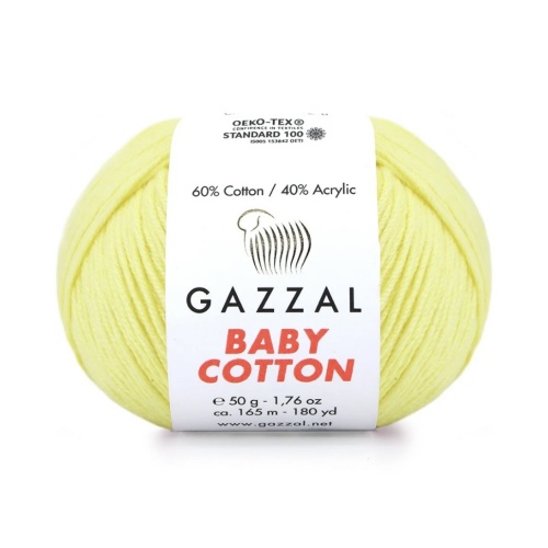 Baby cotton 3413 Бледно желтый