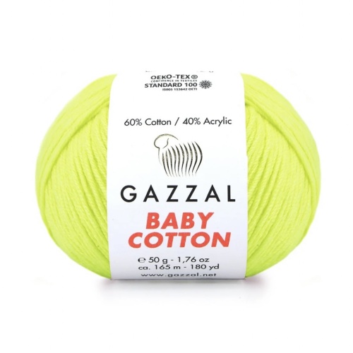 Baby cotton 3462 Желтый неон