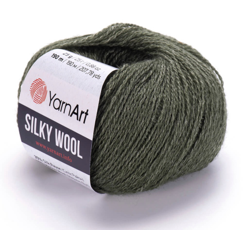 Silky wool 346 Серо-зеленый