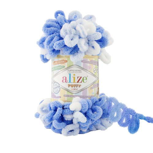 Puffy Color 6371  Белый-голубой