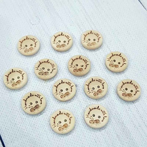 Пуговицы деревянные Hand Made (клубки) 20 мм 