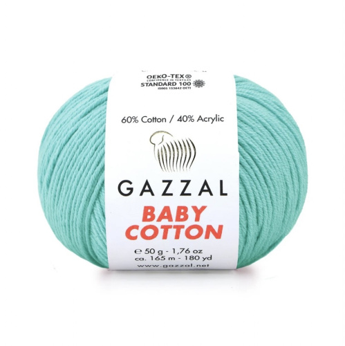 Baby cotton 3452 Нежно голубая бирюза
