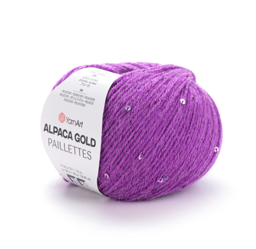 Alpaca Gold Paillettes 9308 фиолетовый