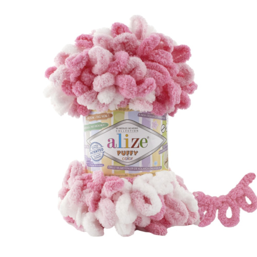Puffy Color 6383  Бел-яр.роз-св.роз