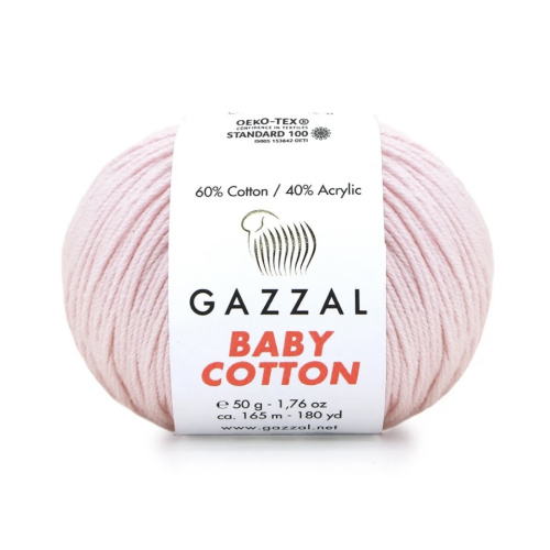 Baby cotton 3411 Бледно розовый