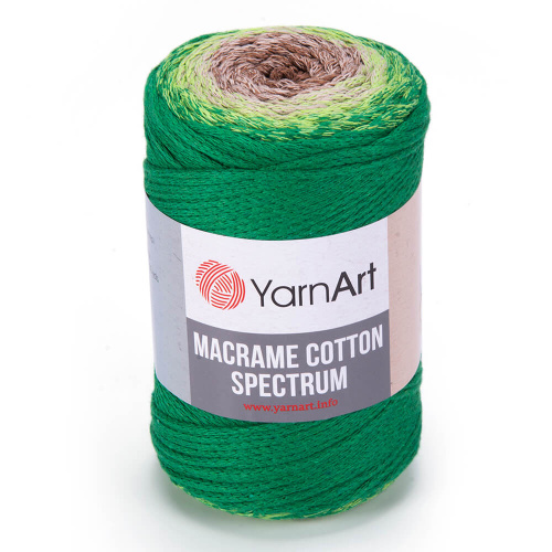Macrame Cotton Spectrum 1322 Зеленый-бежевый