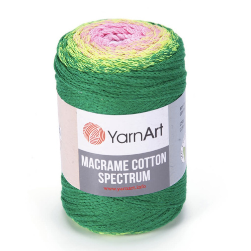 Macrame Cotton Spectrum 1309 Зелено-розовый
