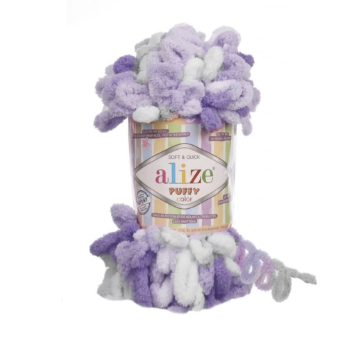Puffy Color 6372  Сирень-белый-серый