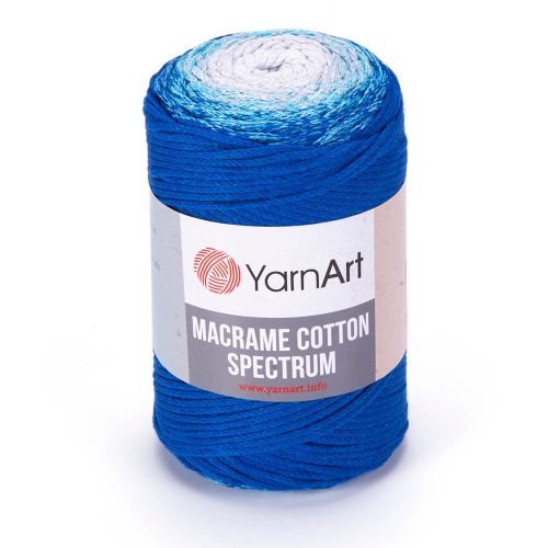 Macrame Cotton Spectrum 1312 Синий-белый