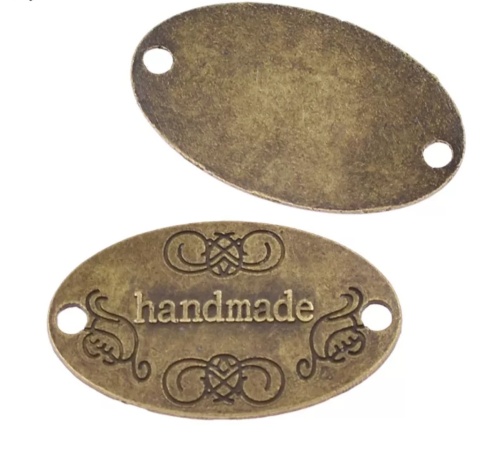 Бирка Hand Made бронза металл 32мм*19мм
