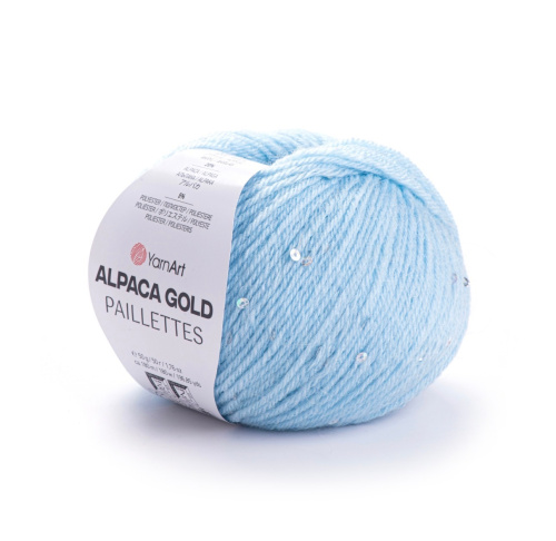 Alpaca Gold Paillettes 9305 голубой