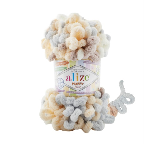 Puffy Color 6463 Светло - серый / бежевый / абрикос