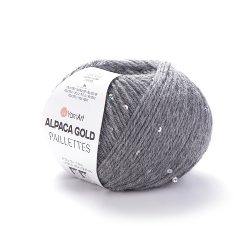 Alpaca Gold Paillettes 9304 серый
